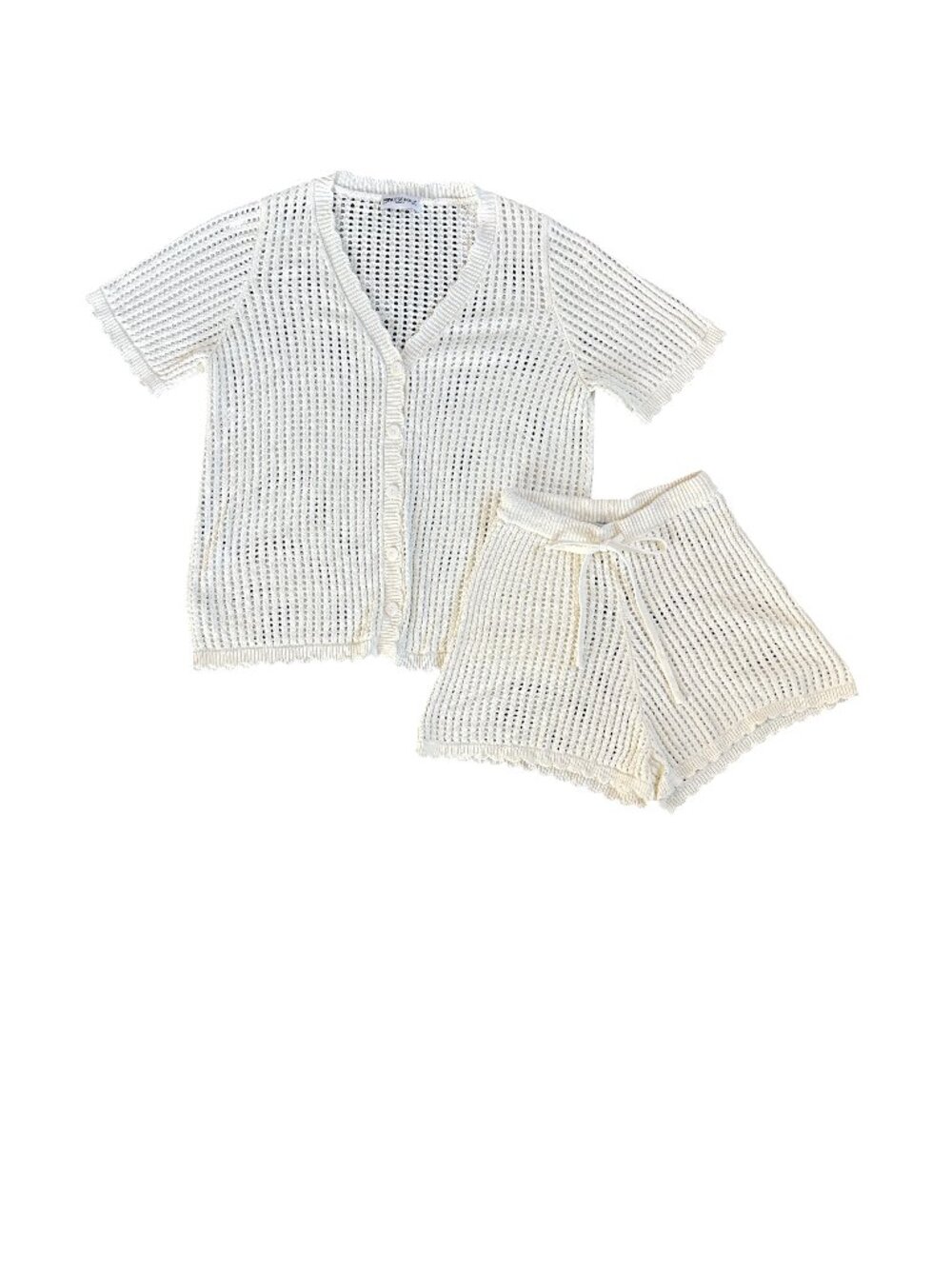 Princess Polly Beach Day Crochet Knit Set White (Size US 4)